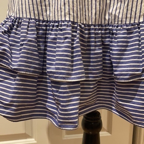 J. Crew cocktail hour ruffled tired stripe skirt 4​ - Picture 4 of 7